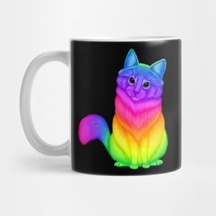 Neon Rainbow cat Mug